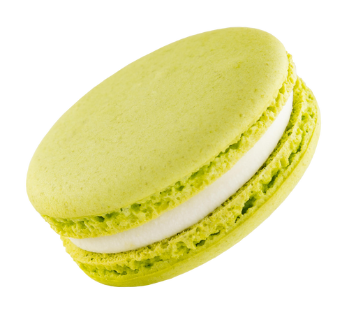 A single green apple macaron