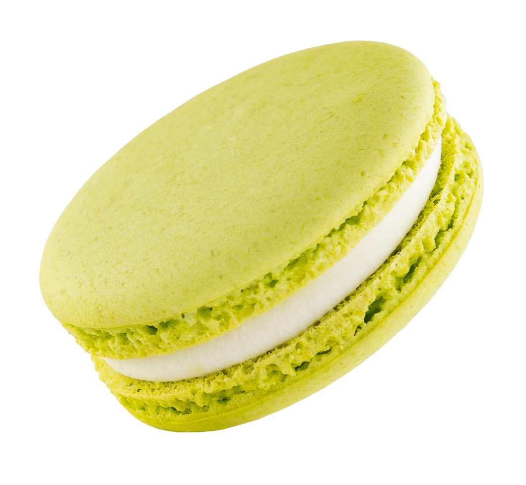 A single green apple macaron