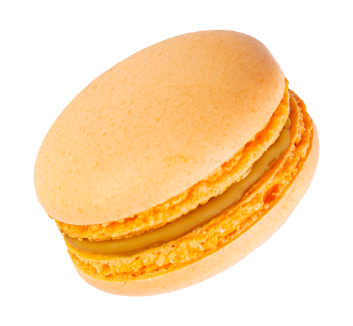 A passion fruit macaron