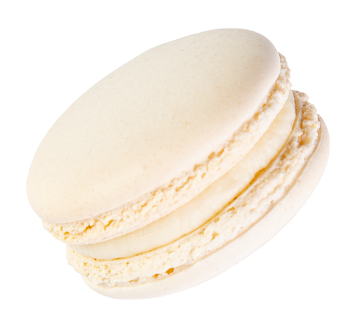 A coconut flavored macaron box